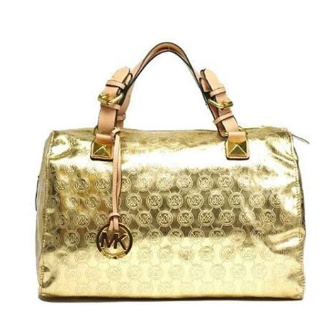 michael kors grayson large monogram pale gold satchel|Michael Kors grayson satchel discontinued.